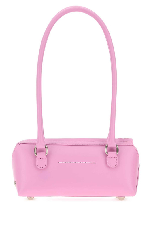 Розовая кожаная сумка через плечо Bauletto MM6 MAISON MARGIELA (SB6ZH0039P9061)