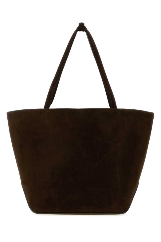 Темно-коричневая замшевая сумка Park Tote Three от THE ROW (W2103L665)