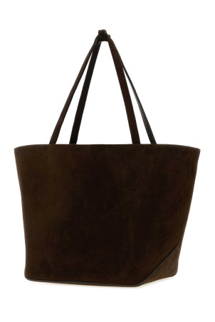 Dark brown suede Park Tote Three shopping bag THE ROW (W2103L665)