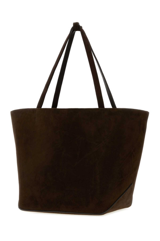 Темно-коричневая замшевая сумка Park Tote Three от THE ROW (W2103L665)