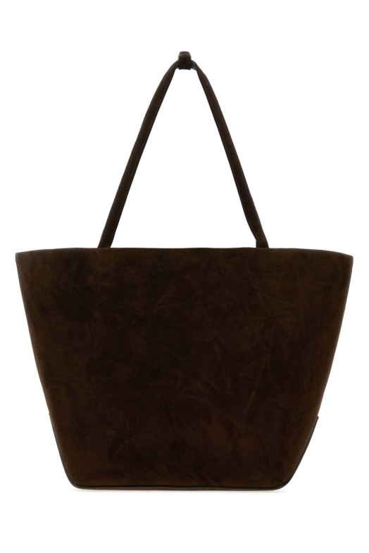 Темно-коричневая замшевая сумка Park Tote Three от THE ROW (W2103L665)