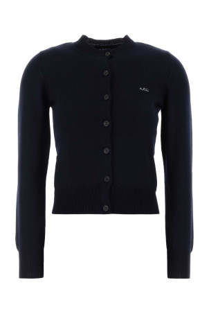Dark blue wool blend Rosa cardigan Denim A.P.C. (WVBEPF22346)