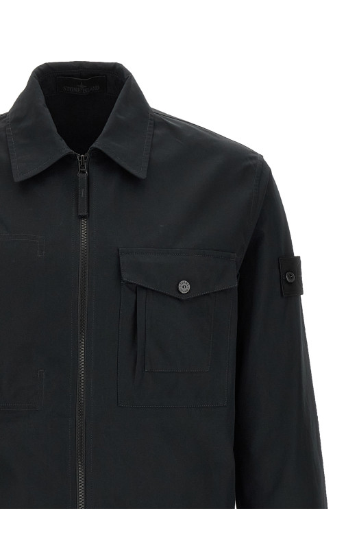 Cotton overshirt Black