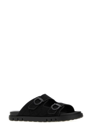 Black jacquard Colly slippers SALVATORE FERRAGAMO (029157775573M)