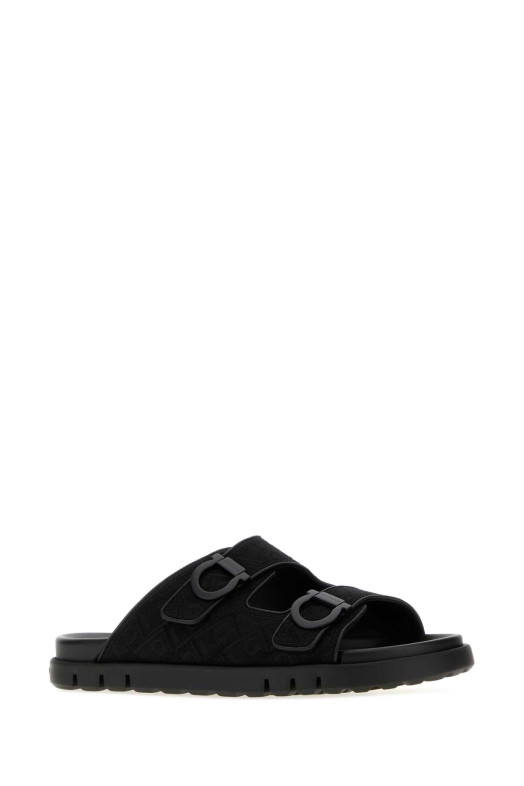 Черные жаккардовые тапочки Colly от SALVATORE FERRAGAMO (029157775573M)