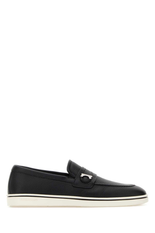 Black leather Tancredi loafers Black SALVATORE FERRAGAMO (02A374789158)