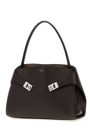Dark brown leather medium Hug Soft shoulder bag SALVATORE FERRAGAMO (219816795204)