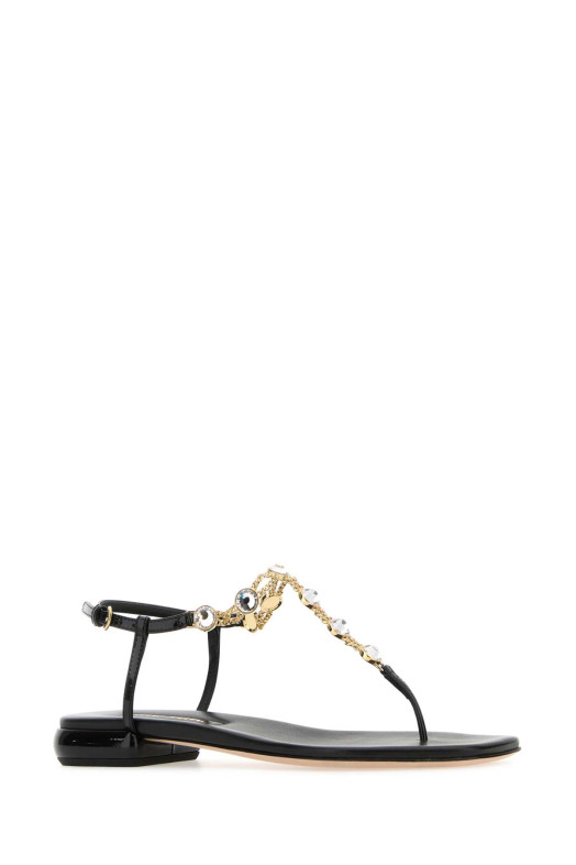 Black thong sandals Black MIU MIU (5Y145EF010069)