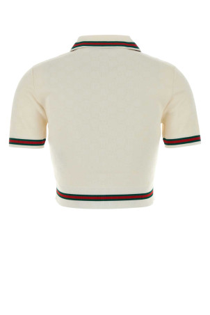 Ivory GG jersey polo shirt GUCCI (789690XKD3R)
