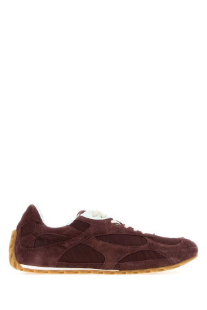 Burgundy canvas and suede Orbit Flash sneakers BOTTEGA VENETA (867921V3MS2)