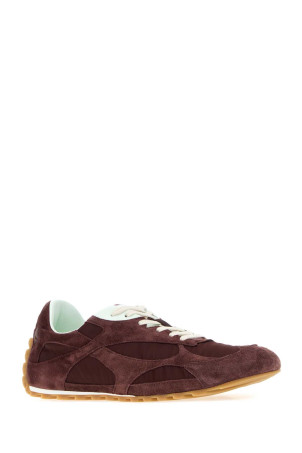 Burgundy canvas and suede Orbit Flash sneakers BOTTEGA VENETA (867921V3MS2)