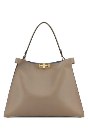 Dove grey leather large Fendi Way shoulder bag FENDI (8BN369AWPF)