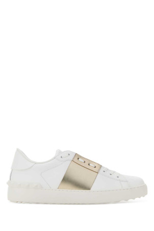 White leather Open sneakers with gold band VALENTINO GARAVANI (9W2S0781FLR)