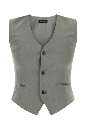 Grey gabardine Mario vest ANINE BING (A0112175)