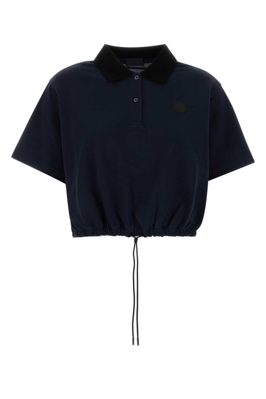 Темно-синяя рубашка-поло из пике MONCLER (L10938A0000589A16)