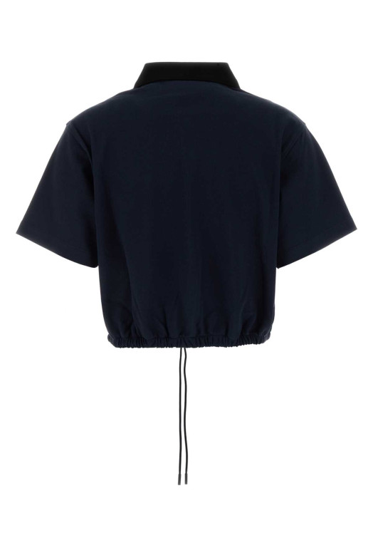 Темно-синяя рубашка-поло из пике MONCLER (L10938A0000589A16)