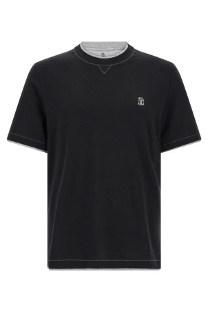 Double layer t-shirt Black