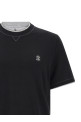 Двухслойная футболка, черная BRUNELLO CUCINELLI M0B137451GCGB88