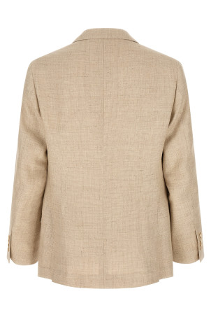 Hopsack dress Beige