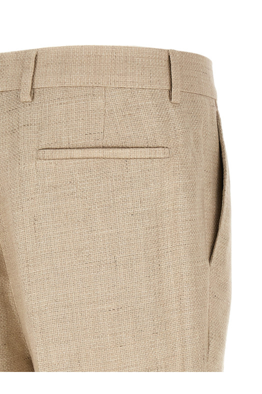 Hopsack dress Beige