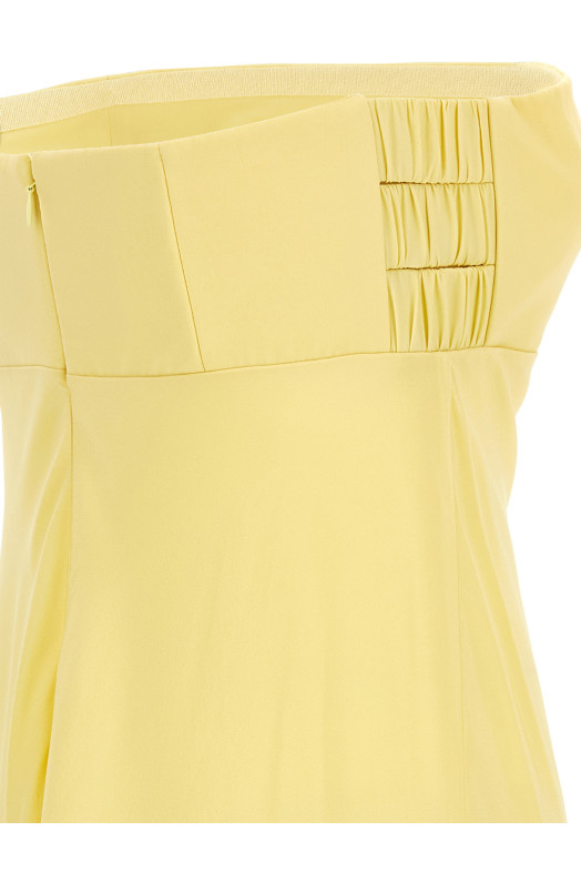 Платье с открытыми плечами, желтое GIOVANNI BEDIN GBSS26502LGIALLO