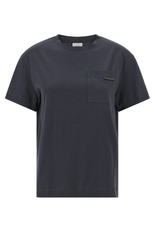 'Shiny Tab' T-shirt Blue