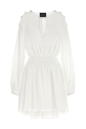 Платье из хлопкового муслина, белого цвета GIOVANNI BEDIN GBSS26507CBIANCO