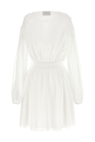 Платье из хлопкового муслина, белого цвета GIOVANNI BEDIN GBSS26507CBIANCO