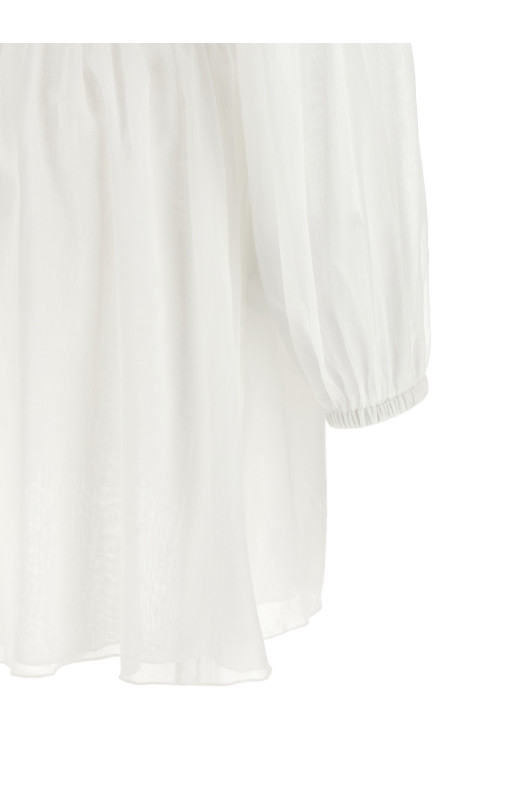 Платье из хлопкового муслина, белого цвета GIOVANNI BEDIN GBSS26507CBIANCO