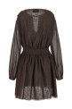 Хлопковое платье из муслина, коричневое GIOVANNI BEDIN GBSS26507CMARRONE