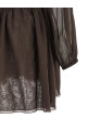 Хлопковое платье из муслина, коричневое GIOVANNI BEDIN GBSS26507CMARRONE
