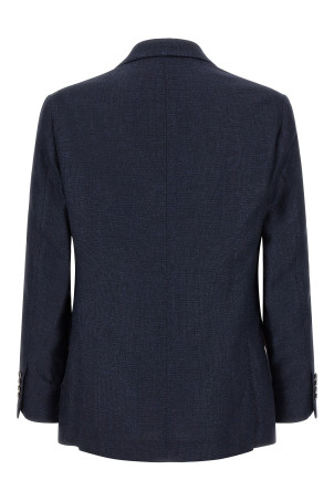 Hopsack dress Blue