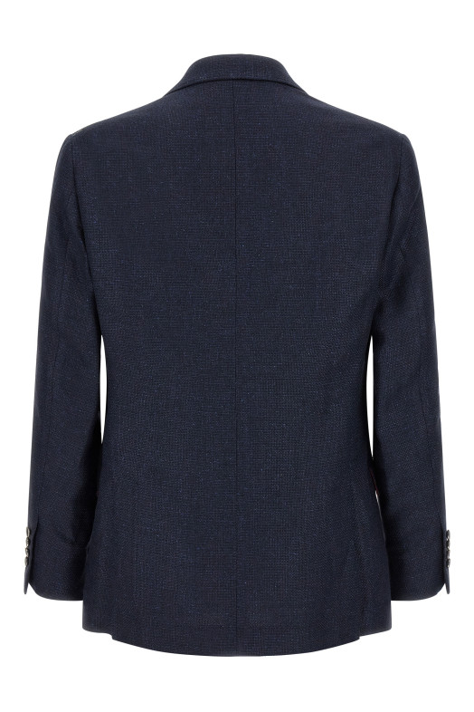 Hopsack dress Blue