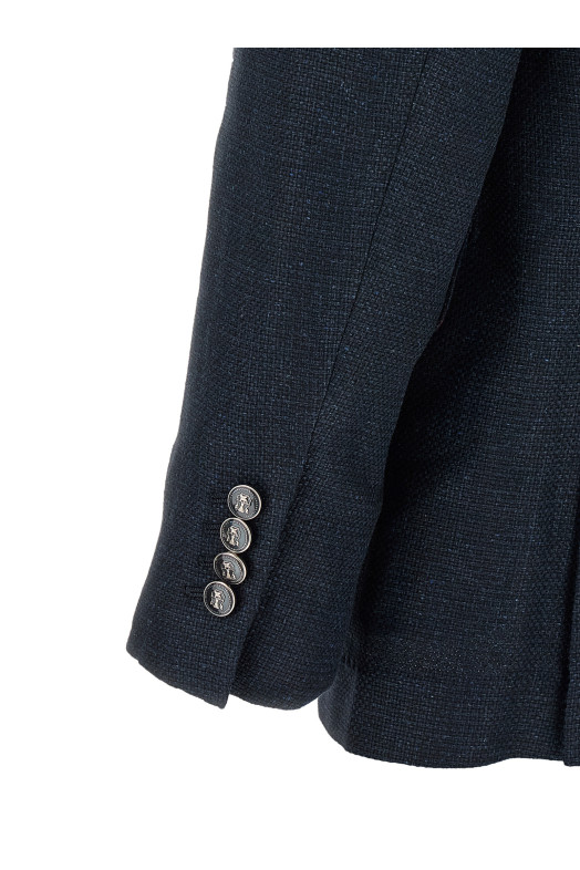 Hopsack dress Blue