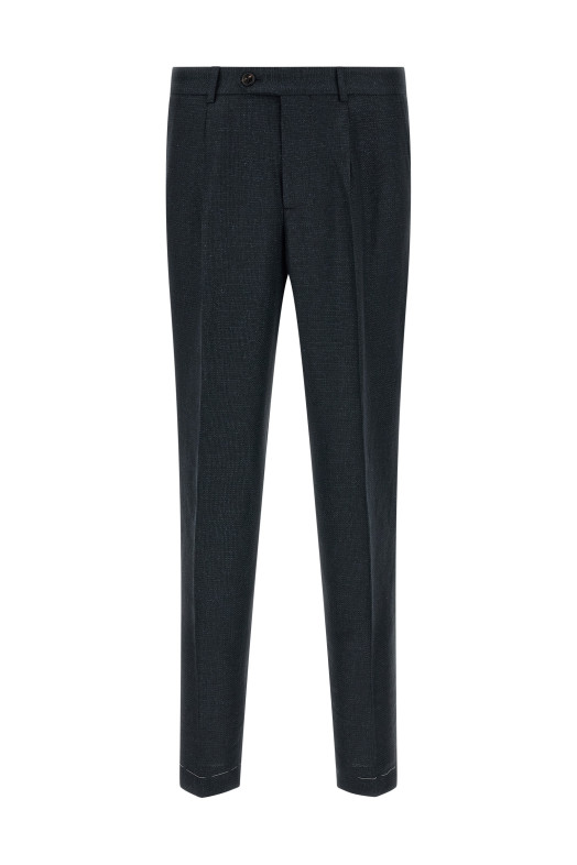 Hopsack dress Blue