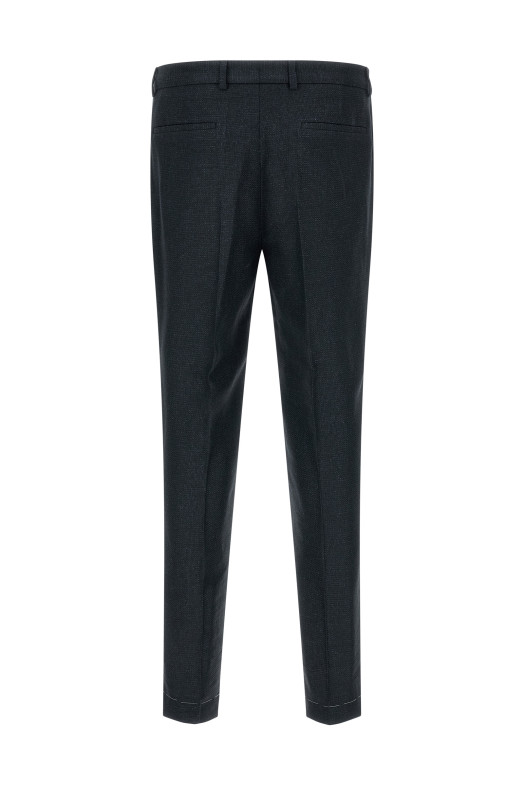 Hopsack dress Blue