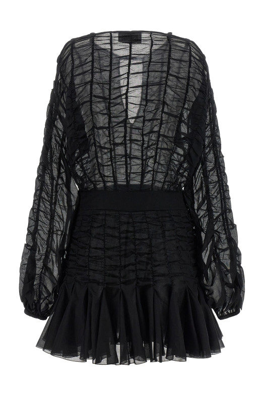 Хлопковое платье черного цвета GIOVANNI BEDIN GBSS26504NERO