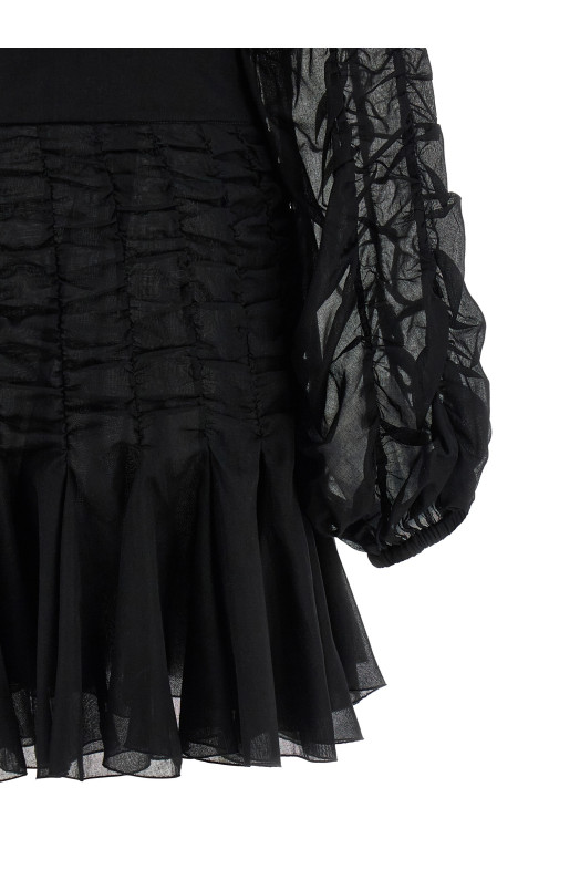 Хлопковое платье черного цвета GIOVANNI BEDIN GBSS26504NERO
