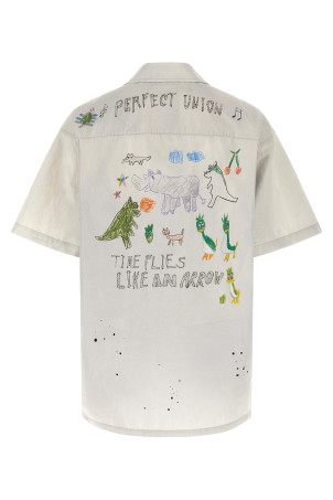 Graffiti print shirt Gray