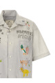 Graffiti print shirt Gray