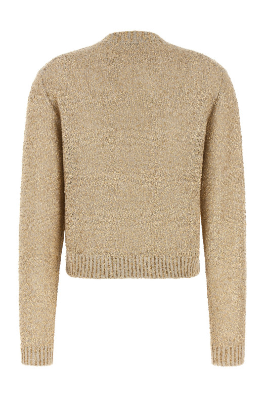 Свитер с микропайетками, золотой BRUNELLO CUCINELLI MJC547000C9732