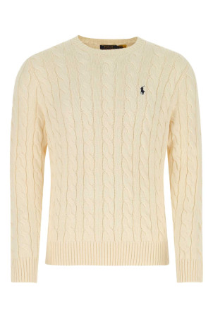 Бавовняний светр кольору слонової кістки POLO RALPH LAUREN (710775885)