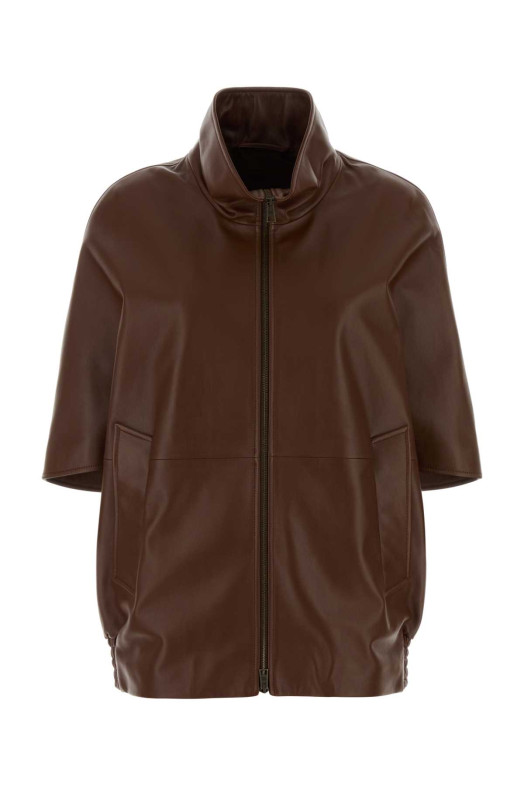 Brown leather jacket BALENCIAGA (871987TUS11)