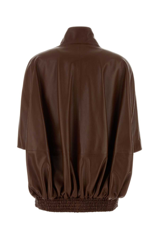 Brown leather jacket BALENCIAGA (871987TUS11)