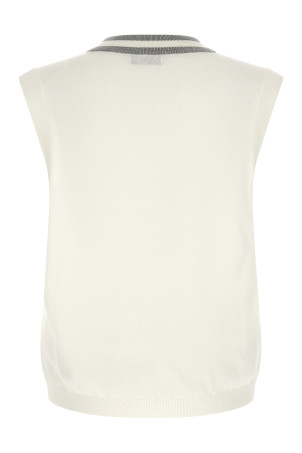 Logo patch vest White