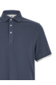 Double layer polo shirt Blue