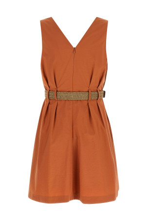 Texture twill dress orange