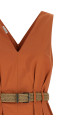 Платье из твила оранжевого цвета BRUNELLO CUCINELLI ML140A5354C3980