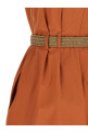 Платье из твила оранжевого цвета BRUNELLO CUCINELLI ML140A5354C3980