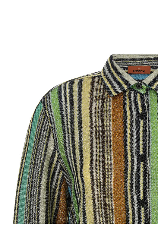 Lamé viscose shirt Multicolor